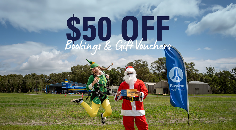 Christmas santa50 offer skydive australia