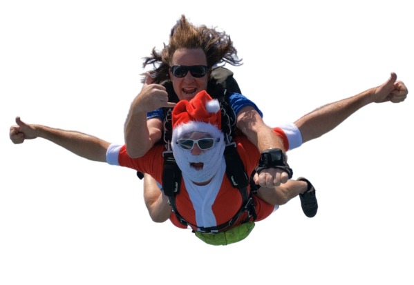 Skydiving Santa